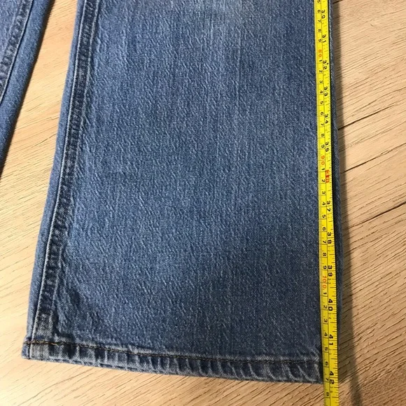 H&M High Rise Wide Leg Classic Straight Blue Jeans Size 2 - Picture 7 of 7